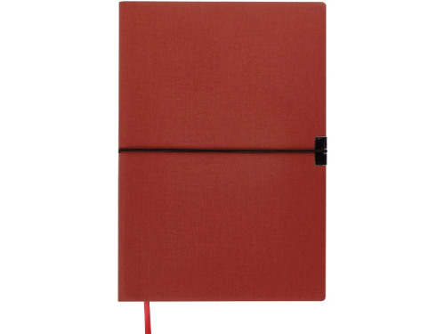 Блокнот Horizon с горизонтальной резинкой, гибкая обложка, 80 листов, красный