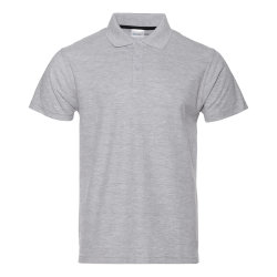 Рубашка поло мужская STAN хлопок/полиэстер 185, 04, серый меланж
