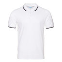 Рубашка поло мужская STAN с окантовкой хлопок/полиэстер 185, 04T, белый