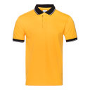 Рубашка поло мужская STAN с контрастными деталями хлопок/полиэстер 185, 04С, жёлтый